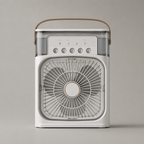 Ventilador de Aire Frío con Pulverizadores de Agua y Luz RGB